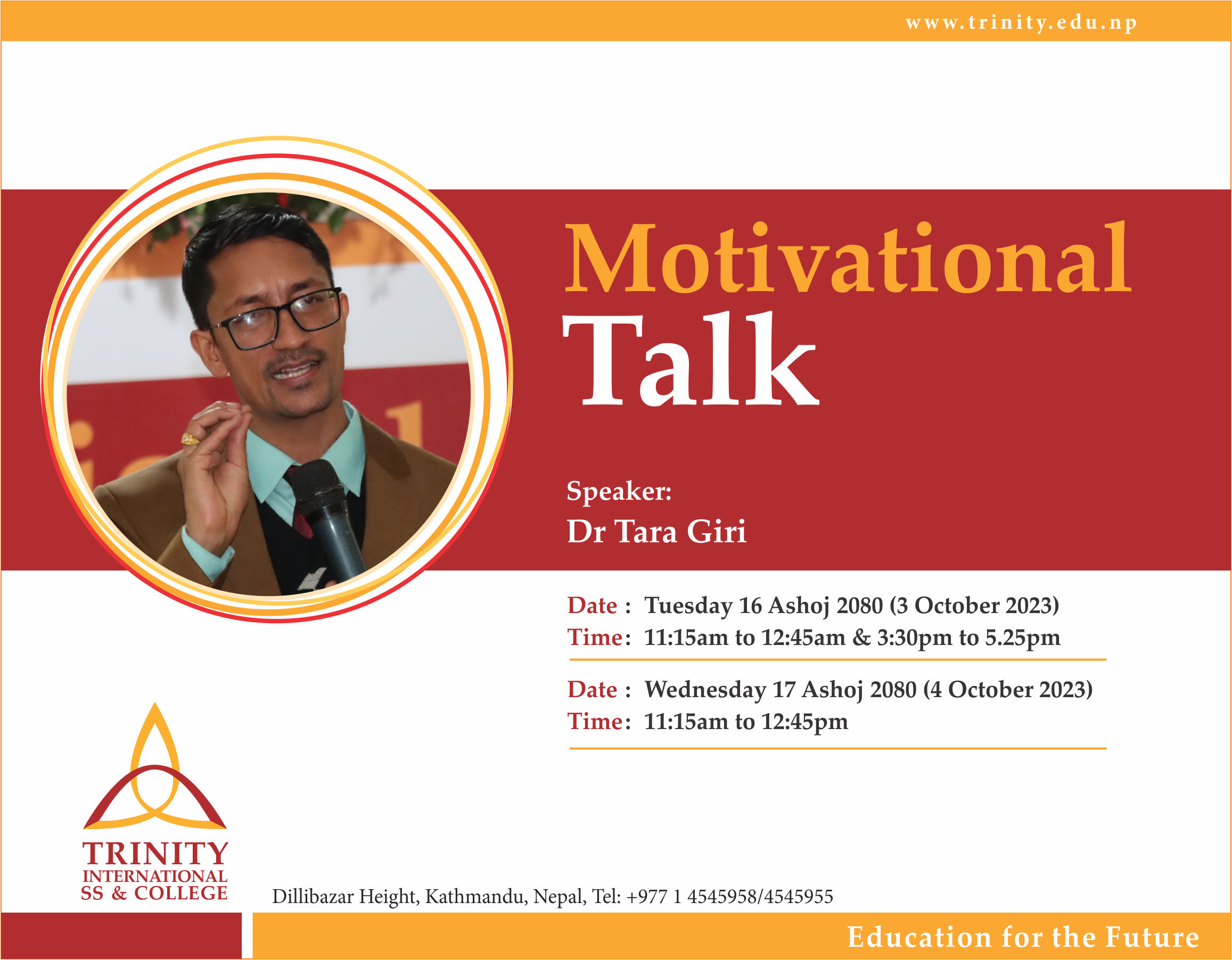 Motivational Talk 2023 With Dr Tara Prasad Giri